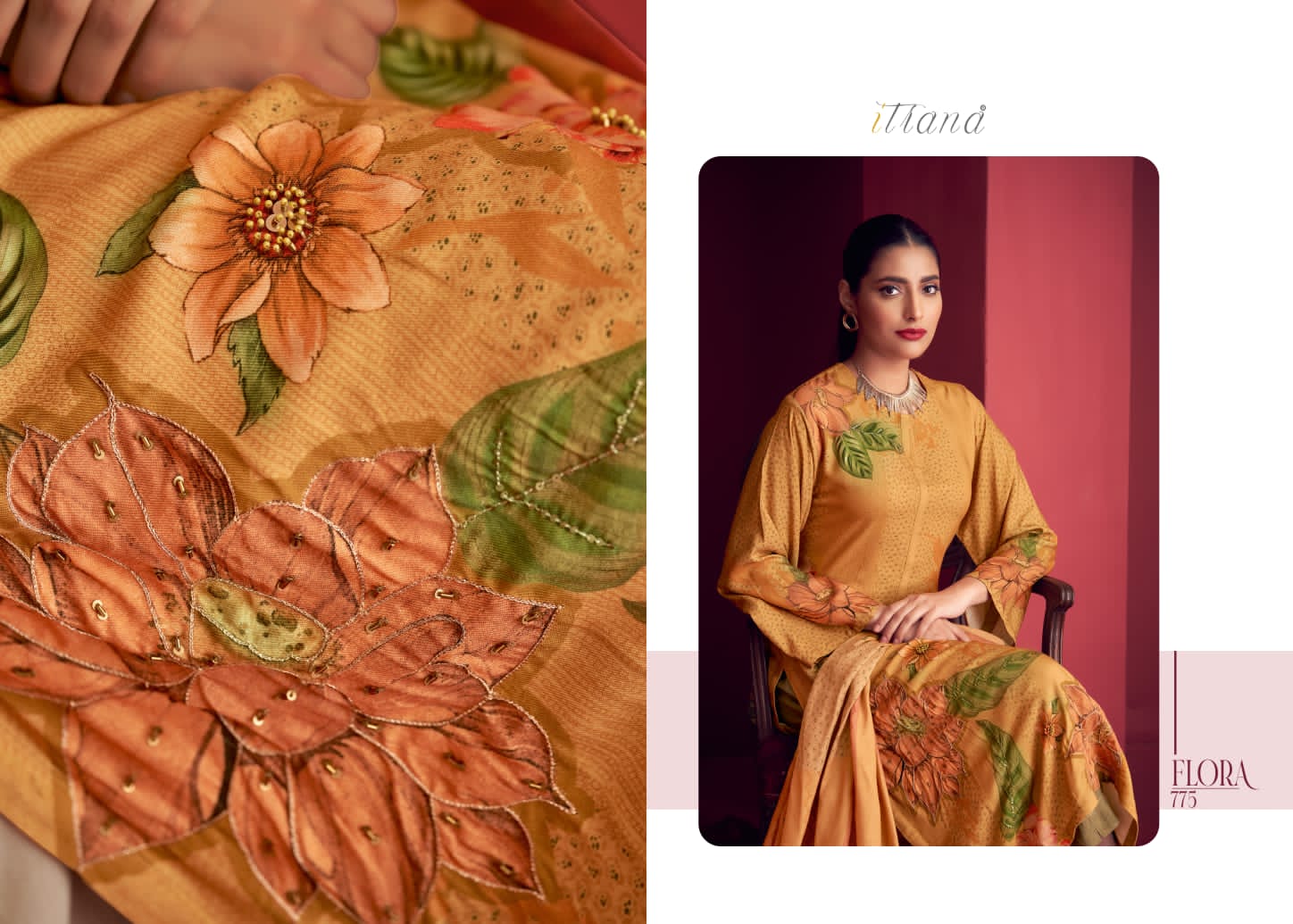 Itrana By Flora Printed Designer Salwar Suits Catalog